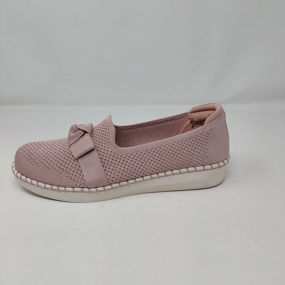 Skechers Sepulveda 2.0 Velvet Sky Blush Knit Loafers Womens 11 Vegan Bow - Picture 12 of 16